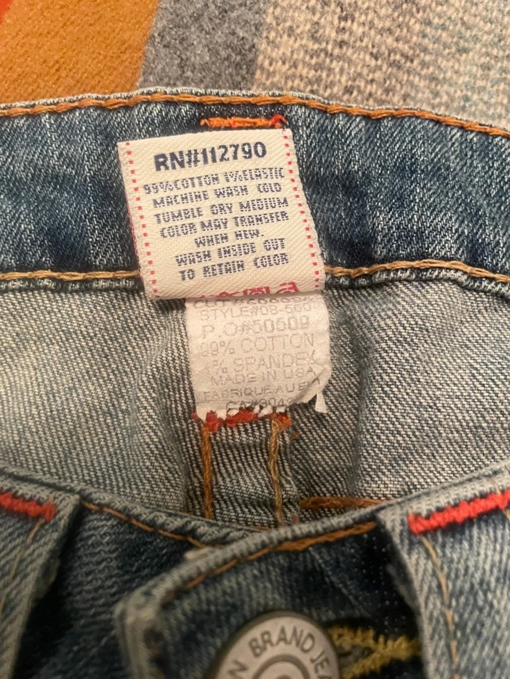 Vintage True Religion Faded Flare Blue Low-Rise Denim Jeans - Picture 3 of 6